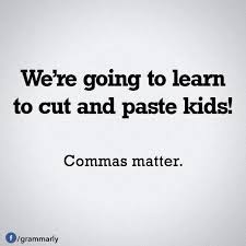 cut and paste kids comma