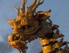 yellow mechanical dragon