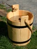 wooden bucket